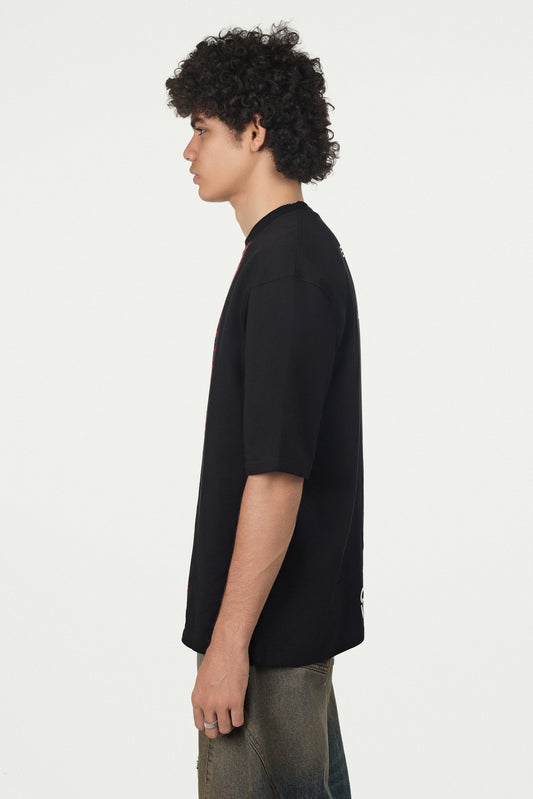 OFFVYT Vibrant-Stroke Oversized Tee