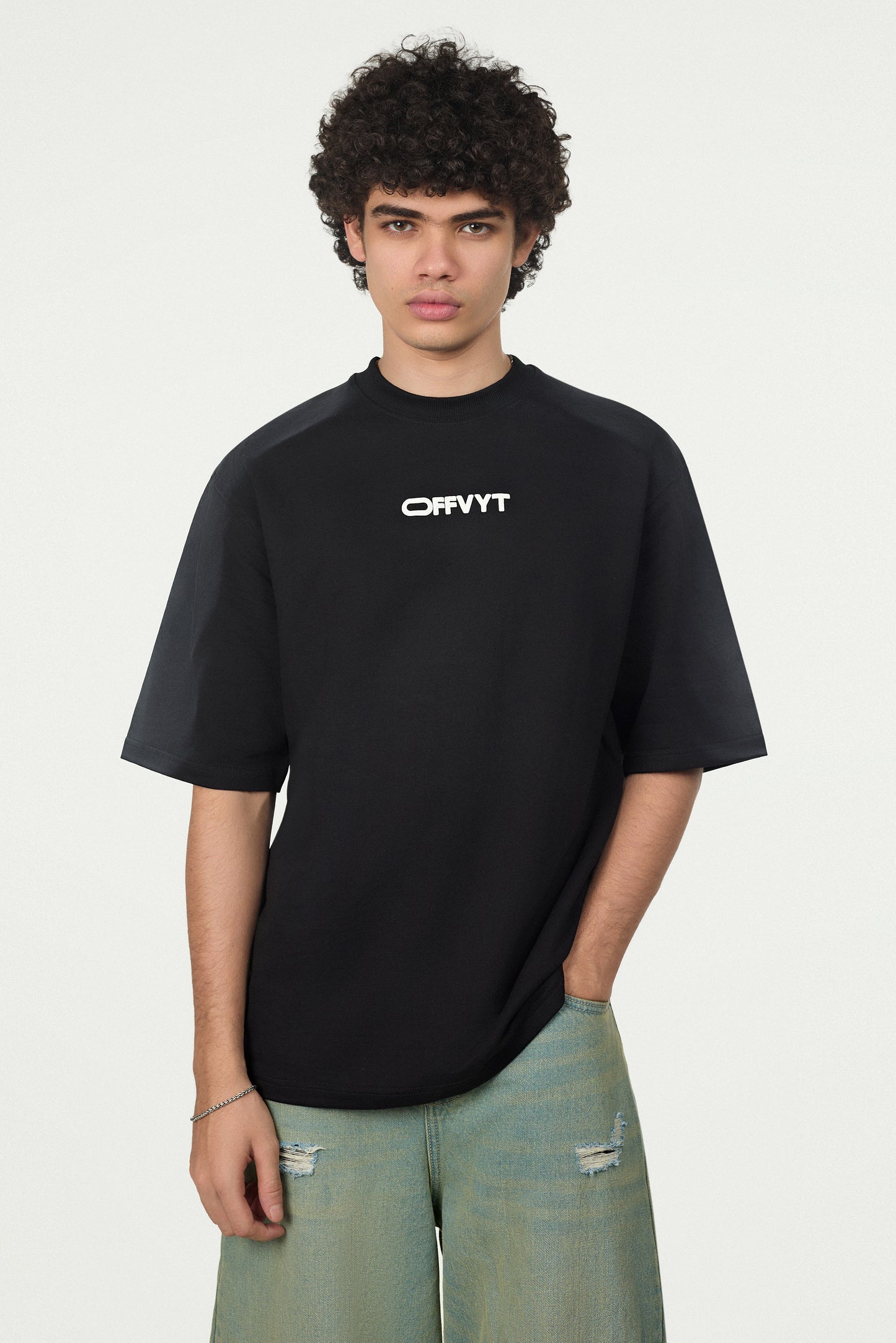 OFFVYT Faded Shoulder Oversized Tee